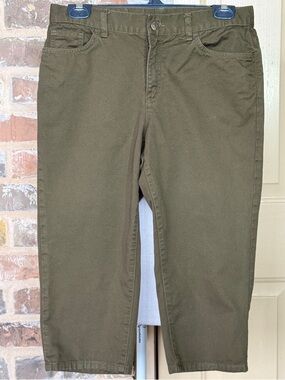 Vintage Ralph Lauren Olive Straight 19” Crop Capri Pants